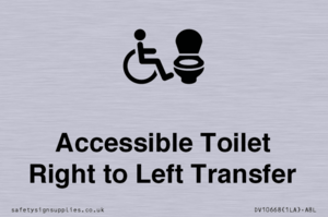 Accessible Toilet with Right to Left Transfer